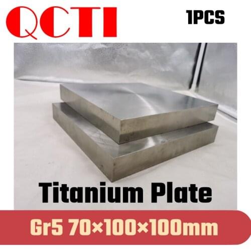 1pcs Gr5 Titanium Alloy Plate Ti Sheet 70*100*100mm 6al-4v For DIY OEM Metalworking Supplies