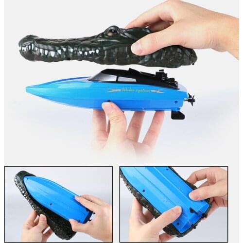 Kid 2.4G Simulation Crocodile Electric RC Speed Boat Summer Water Float Spoof Toy RCboat remote control high-speed speedboat