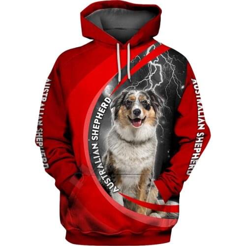 Funny Australian Shepherd 3D Printed Hoodies Fashion Pullover Men For Women Sweatshirts Sweater Animal Costumes 01