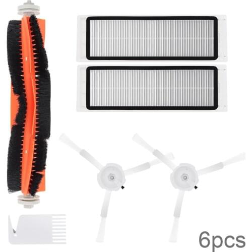 Robotic Vacuum Cleaner Set Main Brush HEPA Filter Side Brush Cleaning Tool fit for 1/1s MIJIA Roborock S50 S51 S55 Accessory Kit