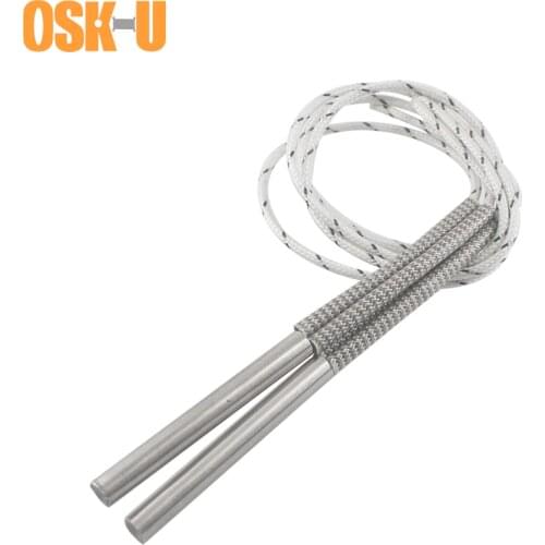 2PCS 8mm Tube Diameter Cartridge Heater Element Stainless Steel Single Head Heating Pipe for Core Shooter 100/120/150W