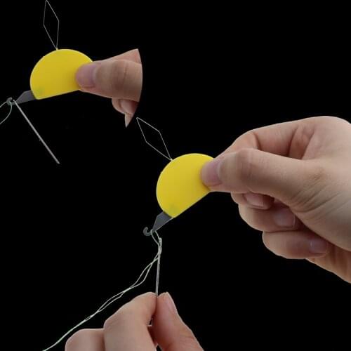 New Three heads available Sewing Needle Threader Thimble Thread Tool Threader Elderly Guide Needle Easy Device Automatic Thread