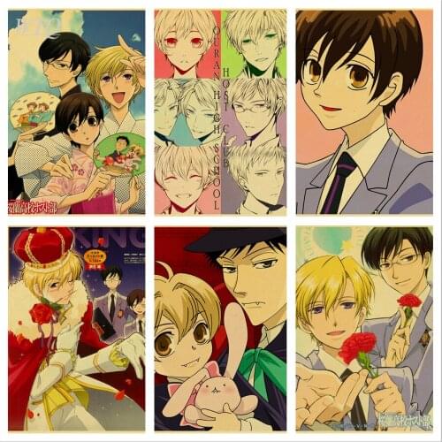 Anime Posters Ouran High School Host Club Retro Poster Canvas Painting Wall Art Picture Home Decor Photos for Childrens Room