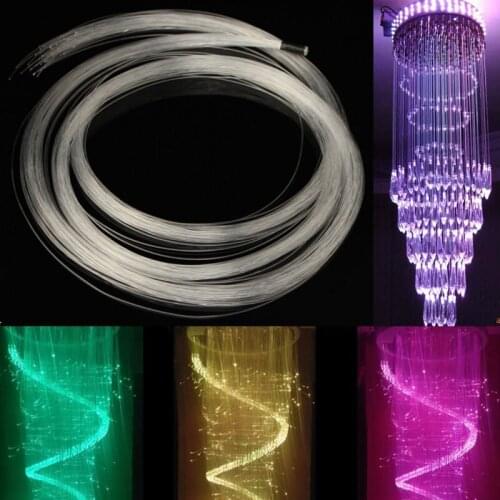 Jiguoor 50pcs 0.75mm*2m PMMA Plastic fiber optic cable material led light cable Line end grow roll Star Sky Ceing lights