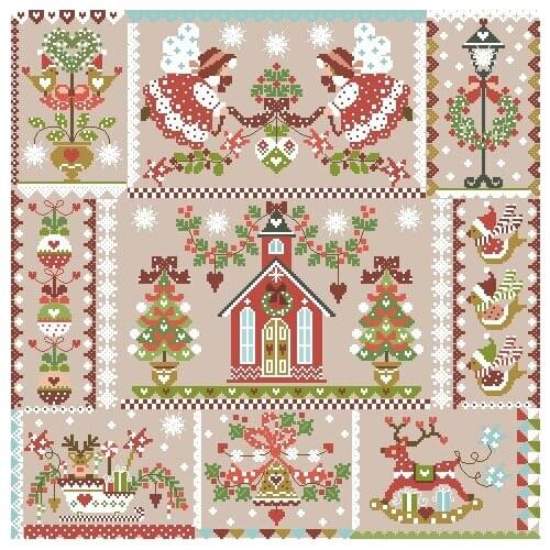 Counted Cross Stitch Kit Christmas Tradition Angel Reindeer Tree Flower Girl