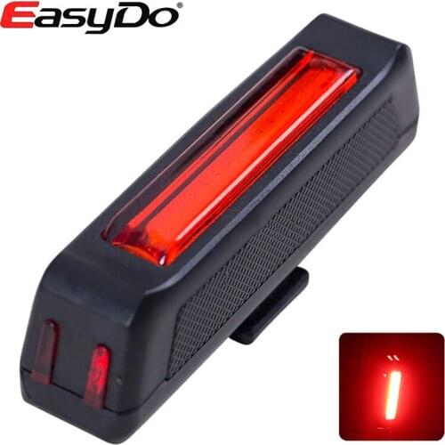 Easydo USB Rechargeable Bicycle Rear Light MTB Road Bike Saddle LED Light Waterproof Bicycle Cycling Night Warning Taillight