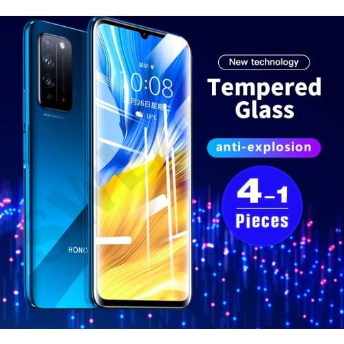 1-4Pcs phone screen protector for Honor X10 Max Play 5 5T Youth 4 4T pro 3 3E 9X lite 9A 9C 9N 9i Tempered glass protective film