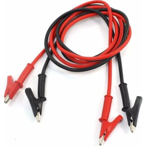 100pcs High Voltage Alligator Clips Electrical DIY Test Leads Alligator Double-ended Crocodile Clips Test Jumper Silicone Wire