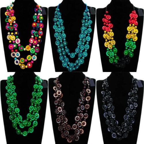 Bohemian Tribal Vintage Necklace Ladies Boho Layered Beads Pendant Style