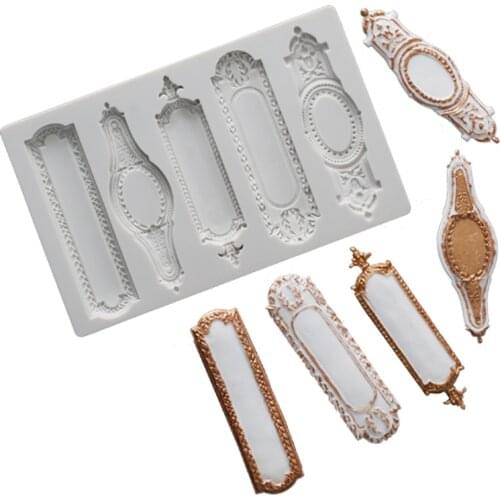 Luyou 1pcs Photo Frame Silicone Mold Fondant Mould Cake Decorating Tools Cake Lace Molds, Sugarcraft, Kitchen Accessories FM1618