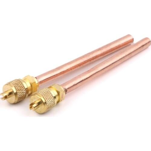 10pcs Air Conditioner Refrigeration Access Valves 6mm OD Copper Tube Filling Parts