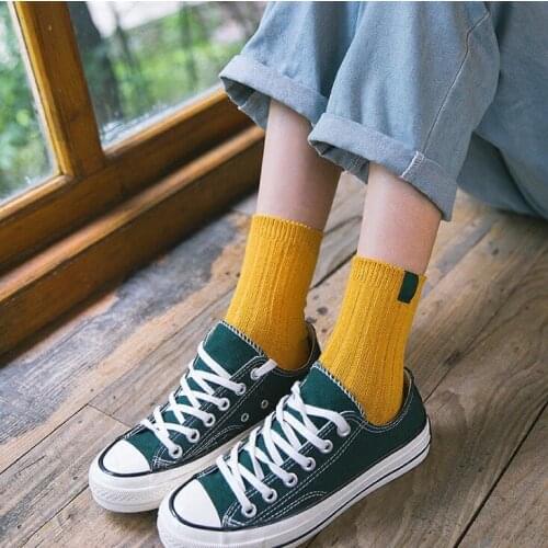 2019 Spring and summer stripes cotton socks knee-socks wholesale 20pairs/lot