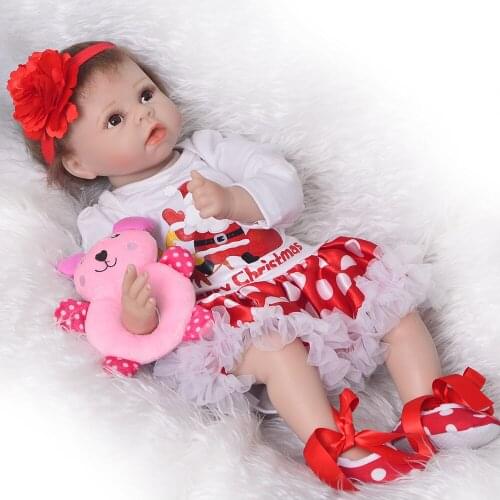 DollMai brand 22inch 55cm soft body silicone reborn baby dolls toys for child gift reborn lol dolls girls toddler boneca reborn