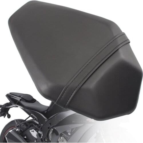 Motorcycle Rear Passenger Seat Cover For Kawasaki Ninja ZX-10R 2016-2019 Black Leather Seat Cushions ZX10R ZX 10 R 2017 2018