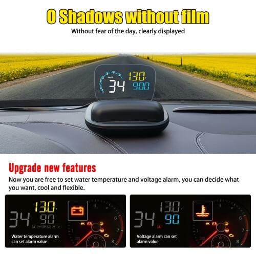 4.0 Car HUD Head up display OBD II EUOBD Computer Speedometer hud film Car electronics Overspeed Voltage Alarm wiiyii C600 DFDF