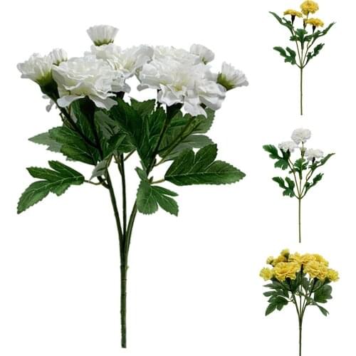 1Pc Artificial Flower Simulation Marigold Marguerite Home Decoration Accessory