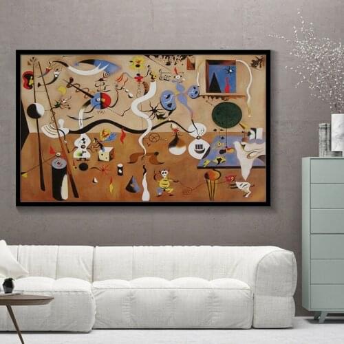 Joan Miró Harriquins Carnival Canvas Painting Reproductions Posters and Print Cuadros Wall Art Picture Living Room Home Decor