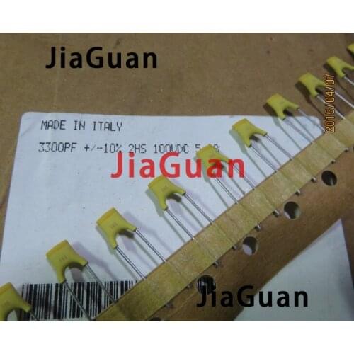 20PCS NEW BC 3300PF 100V 10% p5mm silver film ceramic capacitor PH 3300P 100VDC high frequency hot sale 332 332/100V
