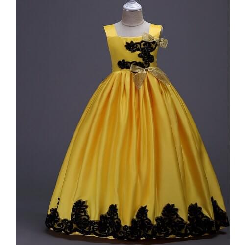 Teenager Girls Lace Embroidery Dress Children Girls Prom Party Dress Kids Princess Dress Evening Formal Gowns for Girls Clothes