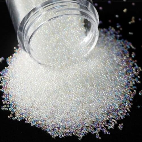 Colorful Mini Caviar Beads Crystal Tiny Rhinestones For Manicure Glass Balls Micro Bead For DIY Nail Art Decoration Accessories