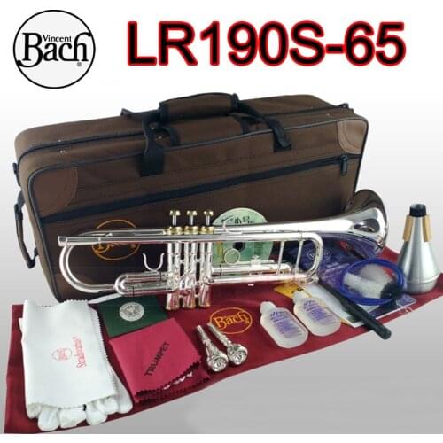 Music Fancier Club Bb Trumpet LR190S-65 Silver Plated Gold Keys Music Instruments Profesional Trumpets 190S65 Case Mouthpiece