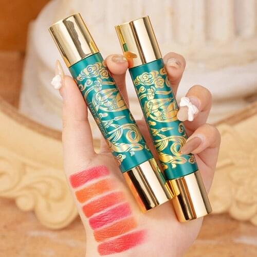 The New Dunhuang Mural Six-color Lipstick, A 6-color Double-tube Non-tipping Non-stick Lipstick Lipstick Set Beauty Lipstick