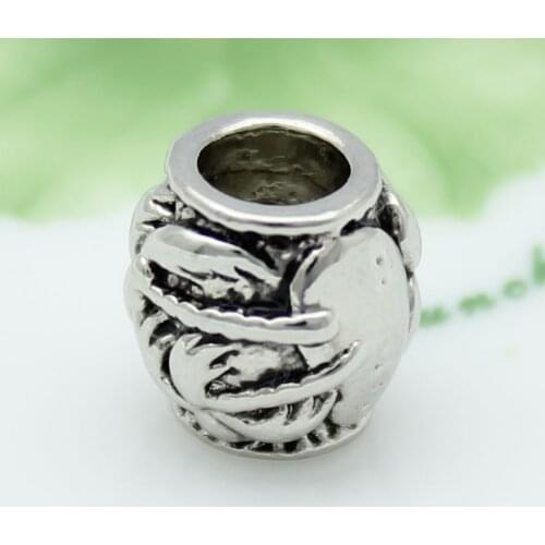 Free shipping coconut tree plant charm beads fit Pandora Bracelet Womens Holiday Gifts