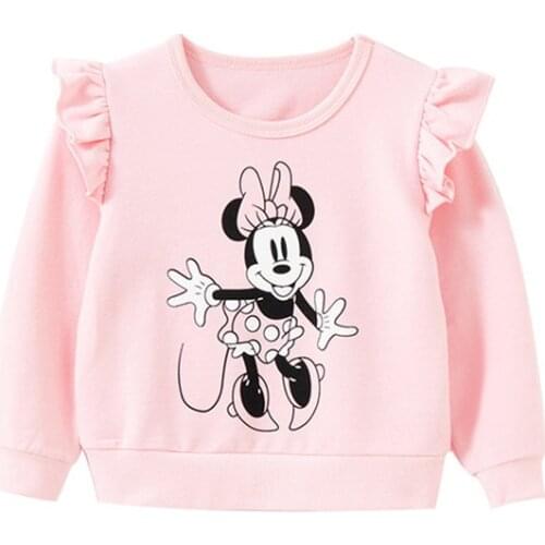 Fall Toddler Girls Clothes Minnie Mouse Pretty Sweatshirts Teen Children Autumn Outfits Little Kids Tops Cute Cotton Costume