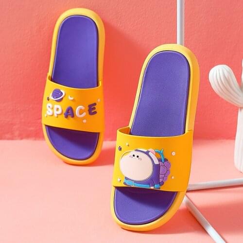Women Summer Beach Eva Soft Slippers Cartoon Space Printing Leisure Men Ladies Indoor Bathroom Anti-slip Shoes Slide Sandals