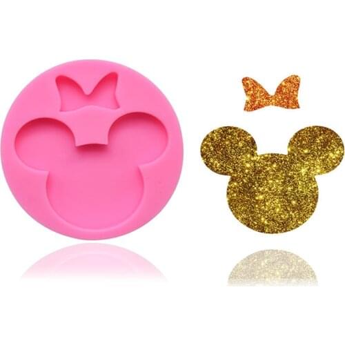 Pink Butterfly Mouse Silicone Mold Chocolate Biscuit Jelly Making Tool DIY Cake Decoration Accessories Silicon Moulds
