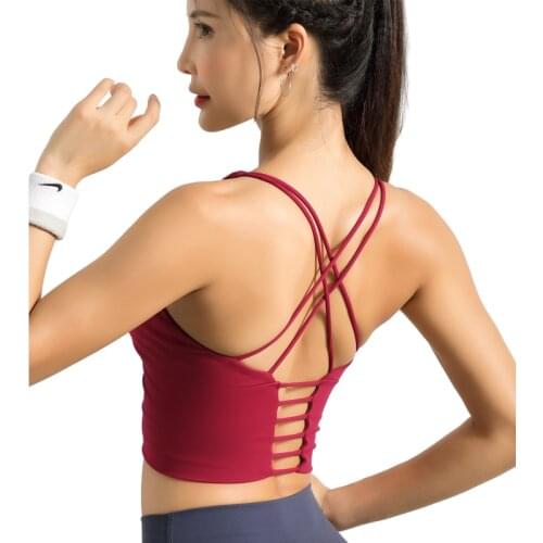 3 Colors Slap Back Sports Bra For Women Fitness Shockproof Huddle Underwear Unrimmed Vest Sports Yoga Running Outside Wear Mujer
