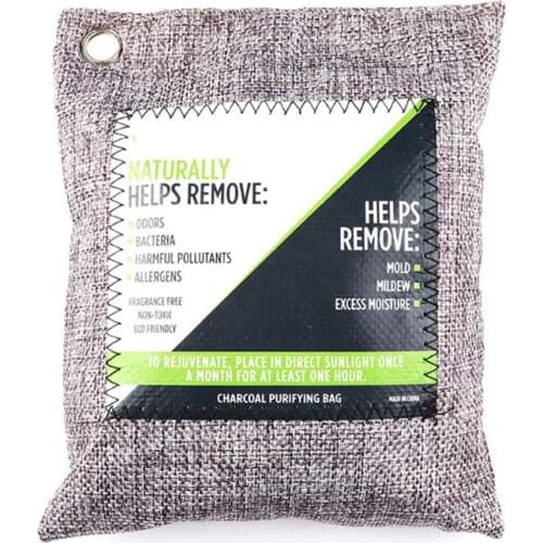 Breathe Green Bamboo Charcoal Odor Eliminator Bag Activated Absorber Natural Freshener Removes Moisture Household Item