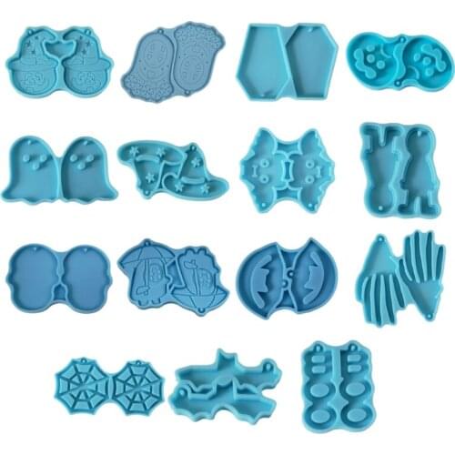 Halloween Earrings Combination Earrings Mold Halloween Spider Web Silicone Mold Home Decoration Mold Suitable for Women