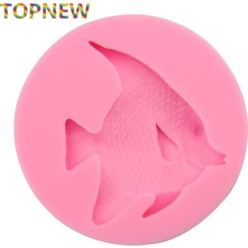 1pcs high quality eco-friendly durable silicone cake mold fish shaped chocolate mold silicone bakeware 2218