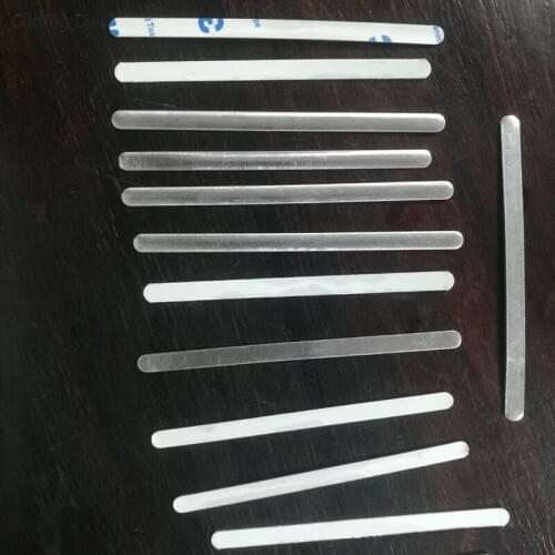 100Pcs Metal Flat Strips Nose Bridge Clips 0.5X5X85mm Adjustable Wire Nose Bridge Straps Diy Handmade Crafts