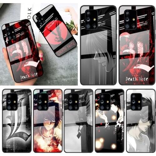 Tempered Glass Cover Anime Death Note For Samsung Galaxy A91 A81 A72 A71 A52 A51 A41 A31 A21S A11 A01 Phone Case