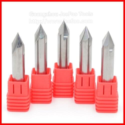 Chamfer Milling Cutter Carbide Corner Countersink Chamfering Mill Deburring Edges V Grove Router 60 90 120 Degree 2 Flutes