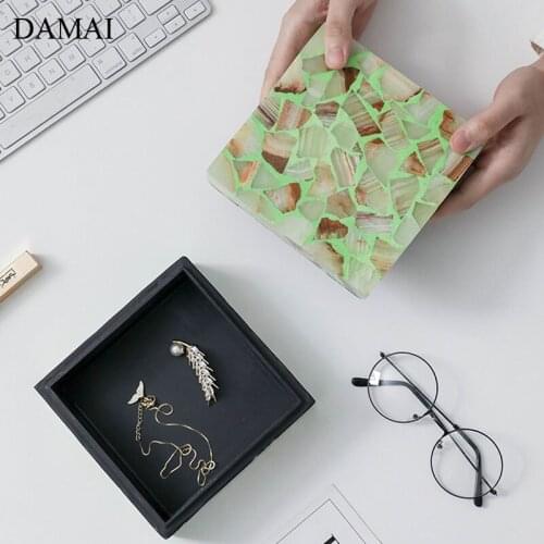 Natural Shell Wood Cosmetic Packaging Decorative Handmade Jade Jewelry Storage Box with Lid Dressing Table Organizer Home Decor