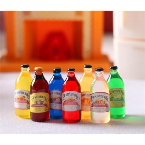 Mini Simulation Fruit Soda Drinks Dollhouse Miniature Play Kitchen Food for Dollhouse Accessories 1/12 Kids Pretend Play Toy