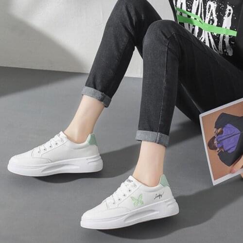 Fashion Women Sneakers Casual Butterfly Embroidery Female Shoes Trend Thick Bottom Wear-resistant Running Shoes Fitness Shoes