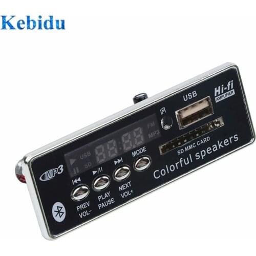 Kebidumei MP3 Decoder Board Bluetooth Decoding Player Module Support FM Radio USB/TF LCD Screen Remote Controller