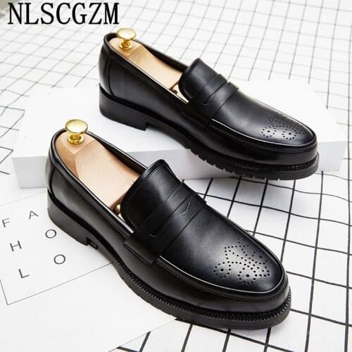 Italian Coiffeur Men Dress Shoes Loafers Office 2021 Oxford Shoes for Men Wedding Dress Formal Shoes Men Business Suit Chaussure
