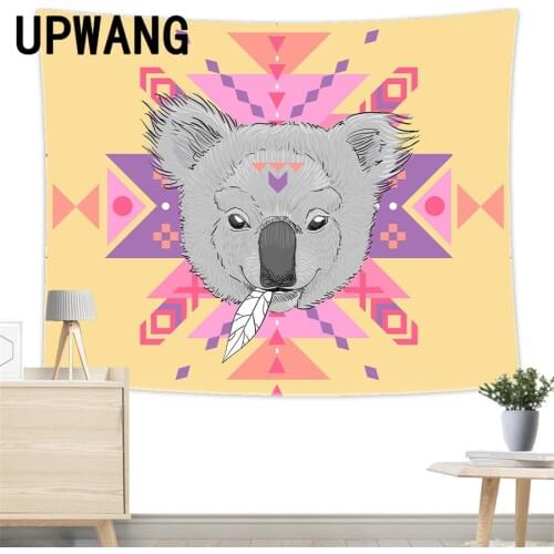 Koala Animal Tapestry Wall Hanging Sandy Beach Picnic Rug Camping Tent Sleeping Pad Home Decor Bedspread Sheet Wall Cloth