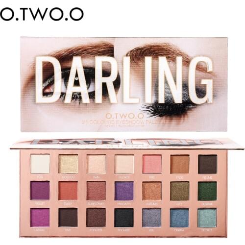 O.TWO.O Makeup Eye Shadow Palette 21 Colors High Pigmented Smooth Nude Glitter Shimmer Eyeshadow Pallete Cosmetic Beauty