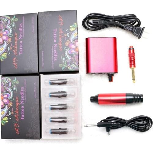Popular Permanent Cosmetics Makeup Tattoo Set with Wireless Footswitch & Disposable Needles Complete Tattoo Kit PTM4106