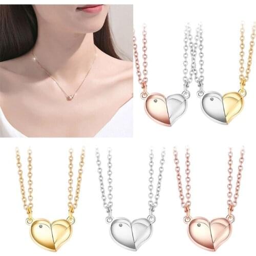Rotating Love Couple Necklace A Pair Lovesick Bean Necklace Female Clavicle Chain Commemorative Light Luxury Pendant