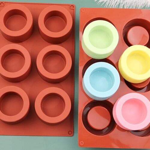 6 Holes Concrete Molds Silicone Succulent Plants Pot Handmade Soap Molds Home Office Decor DIY Mould Handmade Art Making Tools
