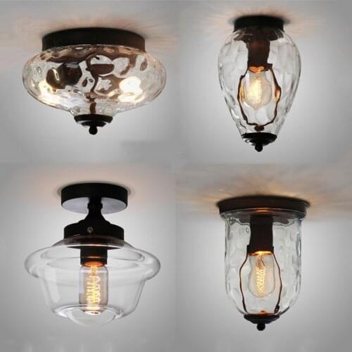 Modern Creative Glass Ceiling Lights European Retro Corridor restaurant lustres Ceiling Lamps Crystal pineapple Glass Plafonnier