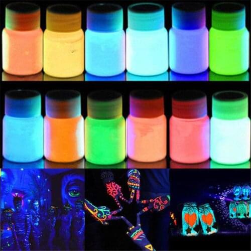 Glow In The Dark Paint Luminous Makeup Fluorescent Body Paint Peinture Phosphorescent Tattoo Halloween Makeup Carnaval Party