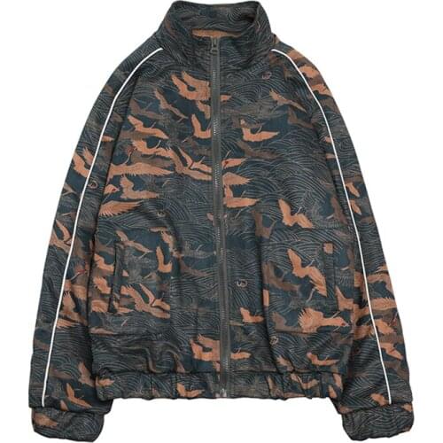 Crane Embroidery Suede Jacket Men Spring Coats Plus Big Size 5xl Jacket Boys Long Sleeve Casual Clothes Mens Jackets 2021 Autumn